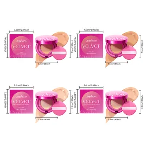 Fondotinta cushion idratante velluto Zephoco con misure dettagliate
