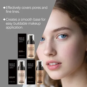 Detailed view of Zephoco matte liquid foundation showing coverage on smooth skin texture
