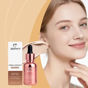 ZEPHOCO Ivory White foundation διόρθωσης χρώματος με SPF50 για λείο αποτέλεσμα