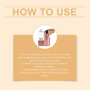 Step-by-step application guide for Zephoco liquid mirage color adjusting foundation spf 50