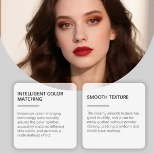 Detalle de barra de maquillaje que cambia de color con textura suave y ajuste