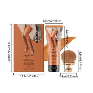 Tabella delle dimensioni del kit crema trucco gambe ZEPHOCO colore bronzo
