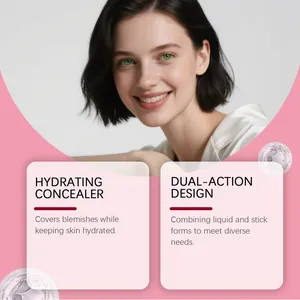 Detailed view of dual-action hydrating concealer for effectively covering blemishes