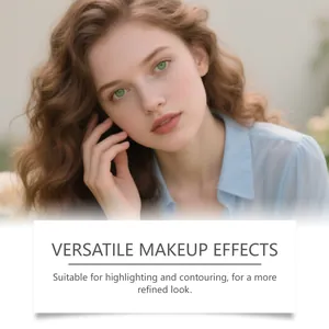 Detailed view of versatile makeup effects with natural liquid concealer application.