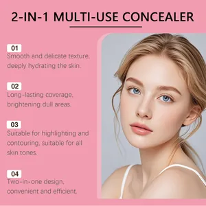 Achieve a natural makeup look with long-lasting hydrating 2-in-1 liquid concealer