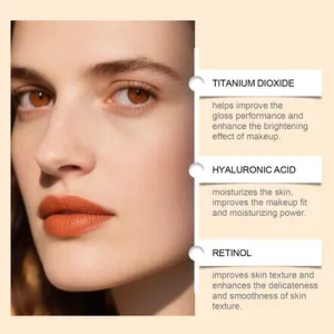 Detalle de ingredientes: dióxido de titanio, ácido hialurónico y retinol facial.