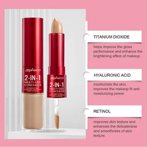 Détails du correcteur Zephoco 2-en-1 avec dioxyde de titane et acide
