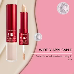 Detailed view of Zephoco 2-in-1 concealer showing both stick balm and liquid applicator.