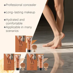 Set professionale crema correttore per gambe con pennello applicatore per pelle