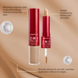 Vue détaillée de l'anticerne multi-usage 2-en-1 zephoco avec baume et liquide