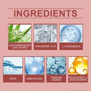 Lista detallada de ingredientes de la BB cream hidratante con aloe vera y ácido hialurónico