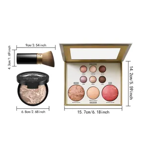 Coffret de maquillage complet avec dimensions pour fard et poudre