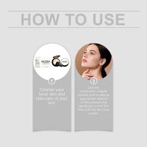 Tutorial passo dopo passo per applicare il fondotinta cushion con spugnetta a fungo.