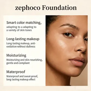 Zephoco color changing foundation for dark skin tones with long-lasting waterproof finish
