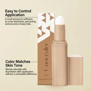 Silky liquid concealer stick with soft sponge applicator and product packaging box