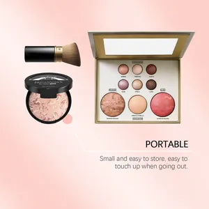 Tragbares professionelles Make-up-Paletten-Set mit Lidschatten und Puder-Foundation.