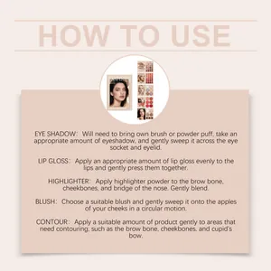 Detailed instructions on how to use the Zephoco multi-functional face makeup palette