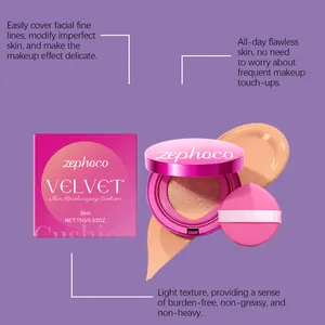 Zephoco Velvet Skin Moisturizing Cushion per una copertura perfetta e texture leggera