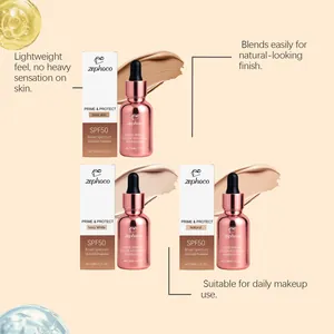 Zephoco βάση μακιγιάζ SPF50 σε αποχρώσεις ελεφαντόδοντου, φυσικού και σκούρου χρώματος