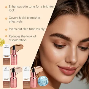 Λεπτομέρεια των αποχρώσεων zephoco SPF50 foundation και τα οφέλη για το δέρμα προσώπου