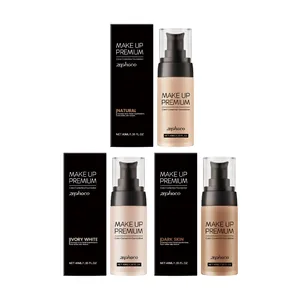 Zephoco Matte Liquid Foundation Brightening Primer Moisturizing Concealer Lightweight Flawless Breathable Base Makeup For Women