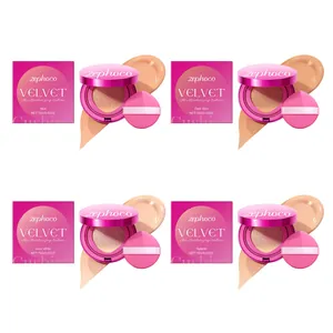 Zephoco Velvet Skin Moisturizing Cushion Foundation Correttore Naturale Trucco a Lunga Durata Traspirante per Donna