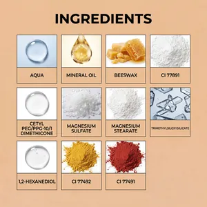 Ingredient list for clear concealer foundation stick including aqua and mineral oil