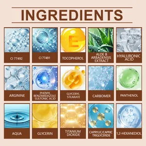 Detailed ingredients list for moisturizing BB cream including hyaluronic acid and aloe