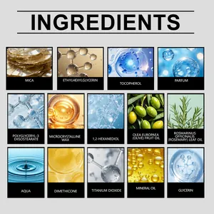 Macro view of high-quality skincare ingredients for moisturizing concealer BB cream