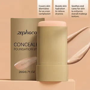 Zephoco natural shade concealer foundation stick with hydrating cream swatch detail