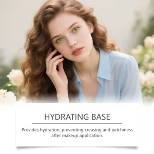 Επαγγελματική λήψη ενυδατικής βάσης BB cream σε άψογο δέρμα σε απαλό φωτισμό κήπου