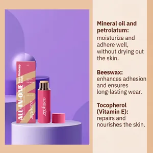 Detalle de barra de maquillaje todo en uno Zephoco tono Light con beneficios de ingredientes