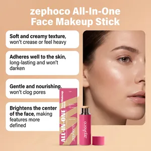 Barra de maquillaje todo en uno zephoco para piel clara, iluminador y contorno facial.