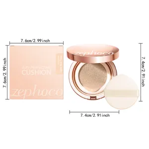 Vista ravvicinata di Zephoco airy perfecting cushion foundation con dimensioni esatte