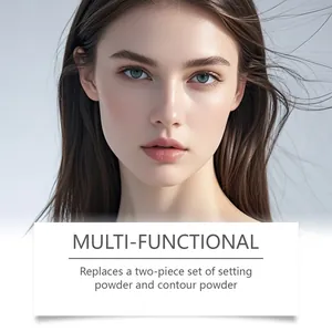 Primer plano de una modelo que muestra un acabado mate natural con polvos fijadores