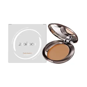 Zephoco Fondotinta Correttore Marrone Scuro in Crema Matte Vellutato Alta Copertura Trucco Viso Liscio Con Specchio