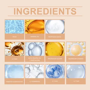 Detailed ingredient breakdown for deep skin tone concealer foundation with macro textures