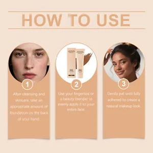 Detailed step-by-step how to use guide for dark skin hydrating concealer foundation