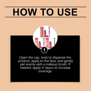 Step-by-step instructions for using the Zephoco all-in-one makeup stick and brush.