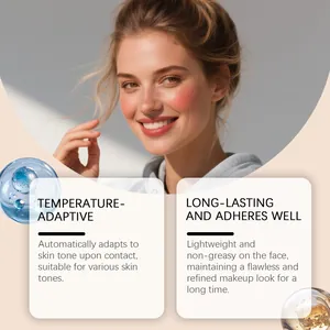 Detailed view of temperature-adaptive foundation providing a long-lasting flawless finish.