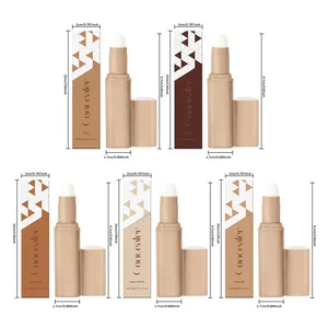 Detaillierte Maße und fünf Nuancen seidiger flüssiger Concealer-Sticks mit Schwammapplikator