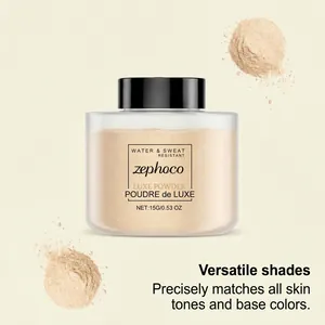 Zephoco ματ ελεύθερη πούδρα σταθεροποίησης σε ανοιχτό τόνο με λεπτή υφή πούδρας!