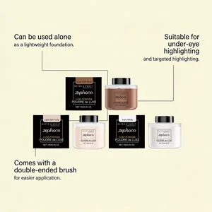 Zephoco matte setting powders in three skin tones for a natural soft focus finish