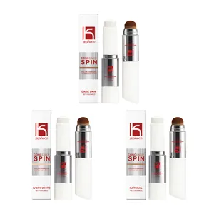 Zephoco Farbwechselnder Concealer Foundation Stick Mit Integriertem Make-up Pinsel Doppelendiger Wasserfester Make-up Stick
