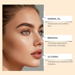 Dettaglio ingredienti kit contouring: benefici di olio minerale, cera d'api e glicerina