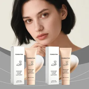 Langanhaltende Farbwechselnde Flüssige Foundation LSF 50 Natürlicher Dunkler Hautton Atmungsaktive Feuchtigkeitsspendende Gesicht Make-up