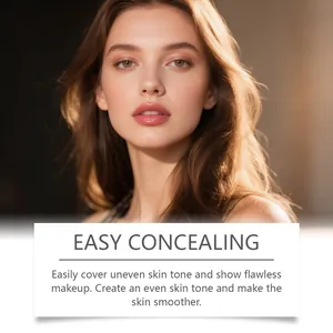Close-up portrait of a model with flawless natural makeup showcasing skin concealing effects