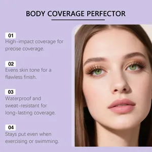 Zephoco silky body coverage concealer in ivory white for a flawless waterproof finish.
