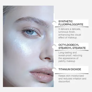 Vue détaillée de l'effet enlumineur éclatant avec les bienfaits des ingrédients.