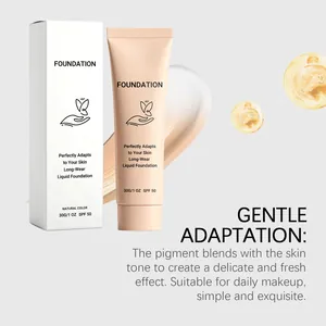 Long-wear color changing liquid foundation SPF 50 natural color for daily makeup